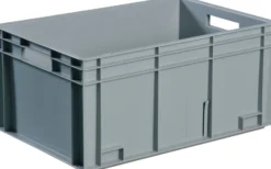 Transportbehälter L600xB400xH420mm grau PP Durchfassgr.Seitenw.geschl.TECWERK