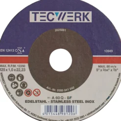 Trennscheibe INOX D230x1,9mm gekr.INOX Bohr.22,23mm TECWERK