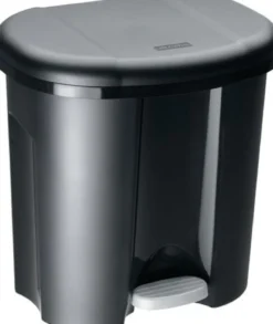 Tretabfallsammler TRIO 1x10/2x15l B420xH585mm Ku.schwarz ROTHO