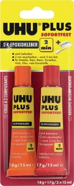 UHU 6x 2K-Epoxidharzklebstoff PLUS SOFORTFEST 57 g - 45675