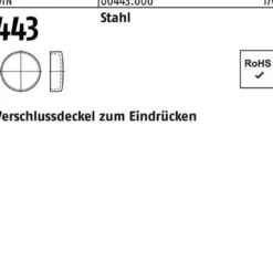 Verschlußdeckel DIN 443 z.Eindrücken 45 Stahl 25 Stück