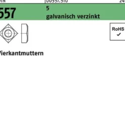 Vierkantmutter DIN 557 M5 5 galv.verz. 100 Stück