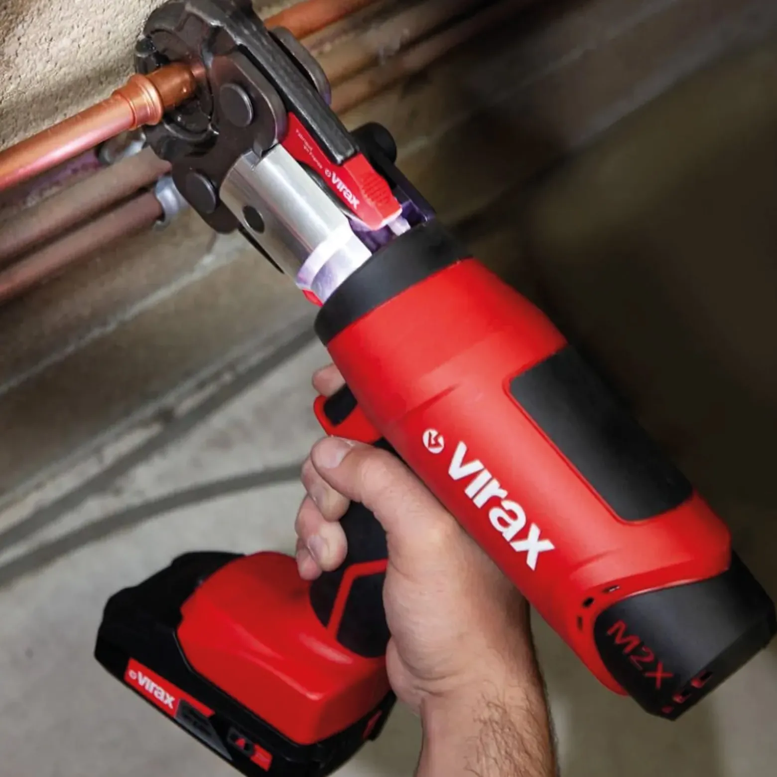 VIRAX L2X Mutternzange + U 16-20-25 + 2 Akkus - 253579