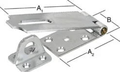 VORMANN Sicherheitsüberfalle L.85 mm H.35mm STA blau verzinkt - 000021140Z