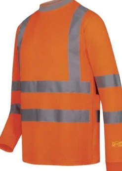 Warnschutz-Langarm-T-Shirt NEVIO Gr.XXXL orange SAFESTYLE