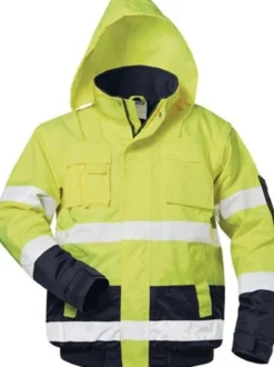 Warnschutz-Pilotjacke HASSO Gr.XL fluoresz.gelb/marine SAFESTYLE