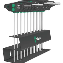 Wera 454/10 HF Set Imperial 2 Schraubendrehersatz Quergriff-Schraubendreher Hex-Plus mit Haltefunktion, zöllig - 05023454001