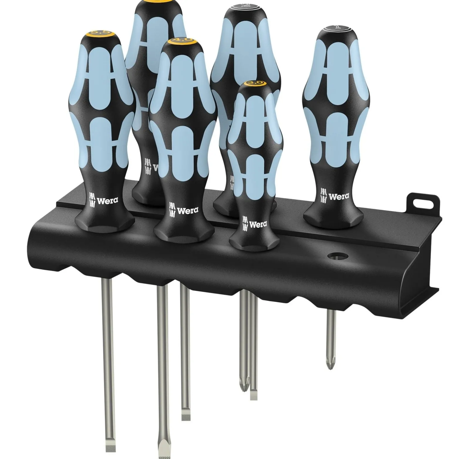 Wera 3334/3355/6 Schraubendrehersatz Edelstahl + Rack - 032061
