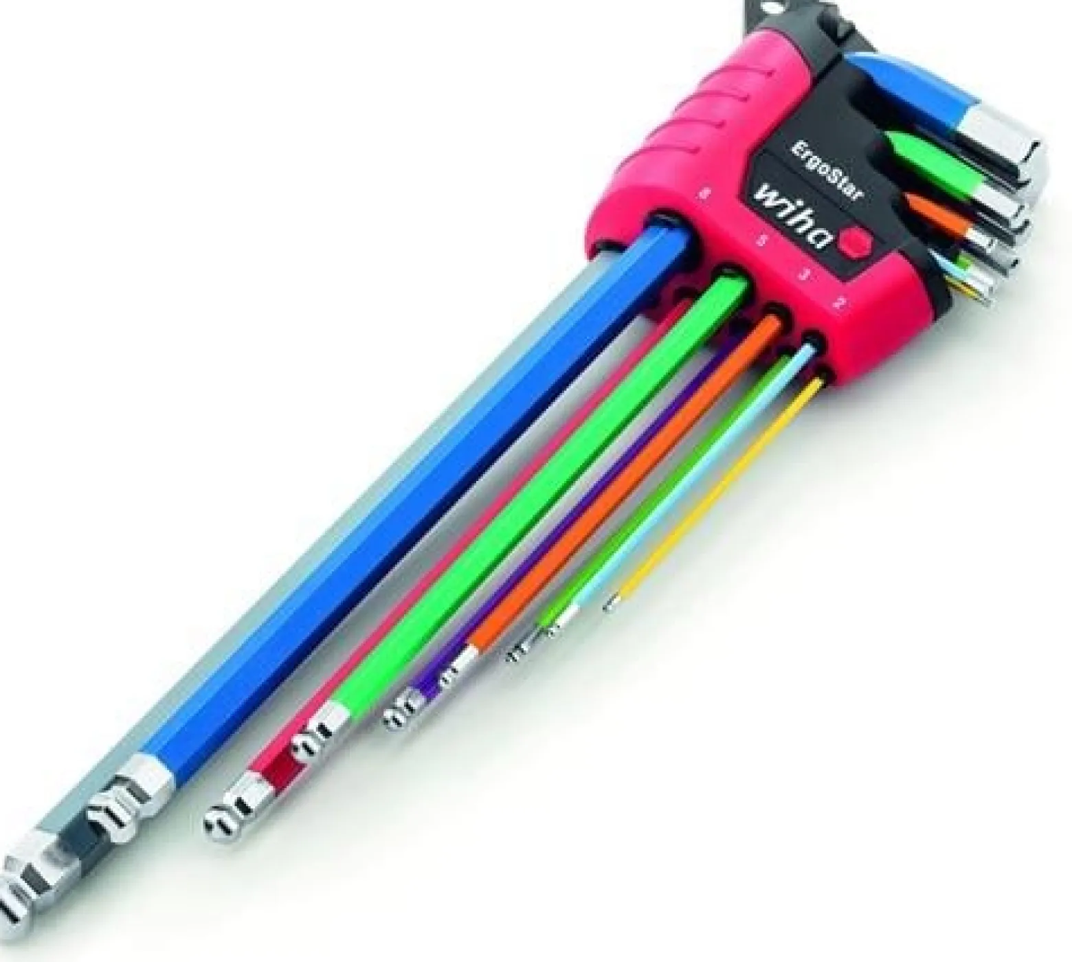 WIHA Sechskantwinkelschraubendrehersatz 369F 10-tlg.ErgoStar Hal.SW 1,5-10mm - 41483
