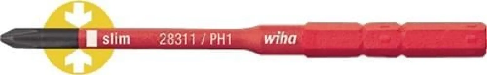 Wiha Wechselklinge SlimBit electric PH 1 x 75 mm VDE isoliert - 34583