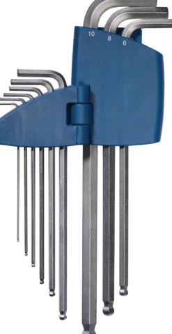 Winkelschraubendrehersatz 9-tlg.Ku.-Halter SW 1,5-10mm lang Kugelk.TECWERK