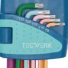 Winkelschraubendrehersatz 9-tlg.T9-T45 farbcodiert Ku.-Halter TECWERK