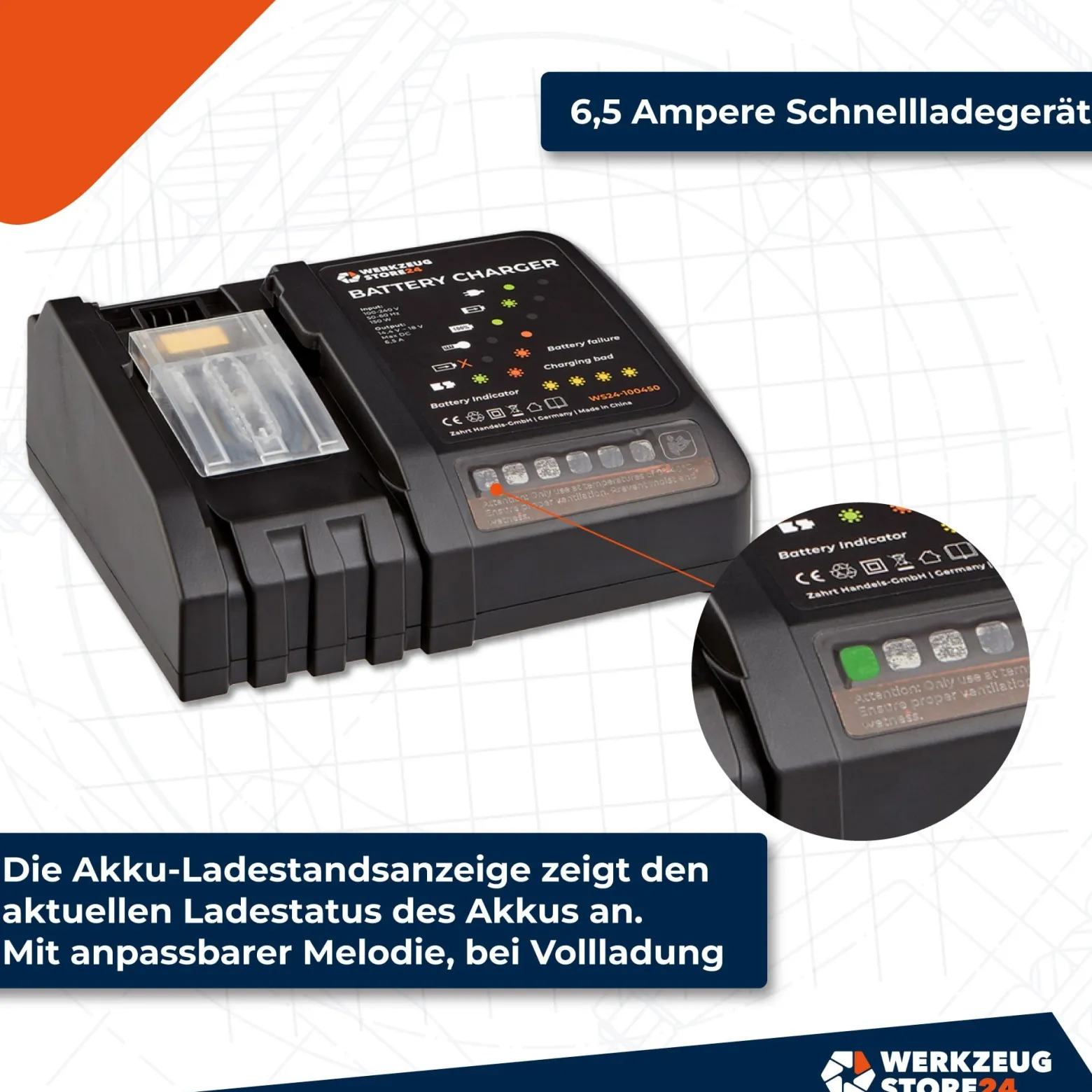 WS24 Akku Starter-Set 18 V / 1x 4,0 Ah Akku + Schnellladegerät