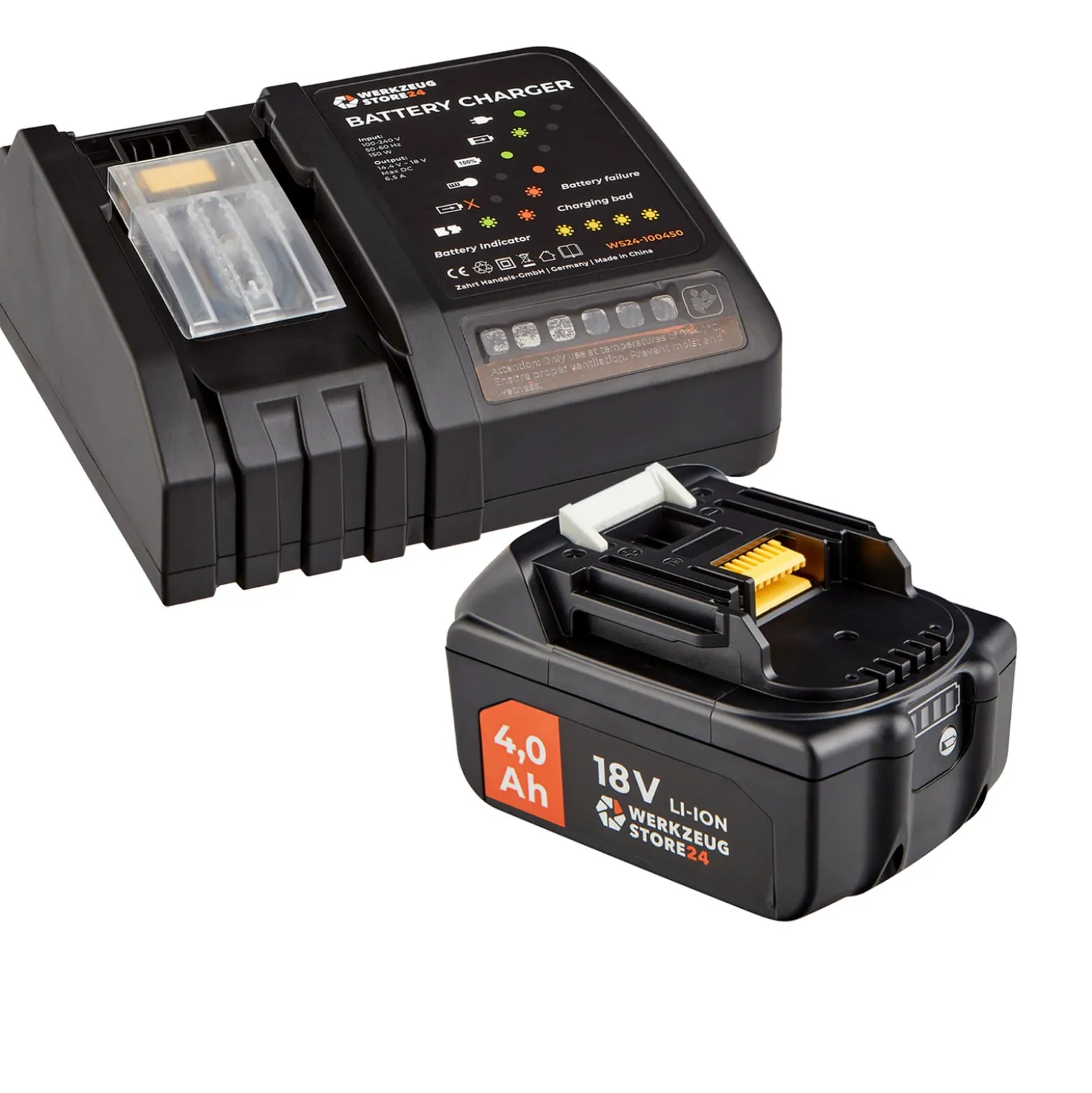WS24 Akku Starter-Set 18 V / 1x 4,0 Ah Akku + Schnellladegerät
