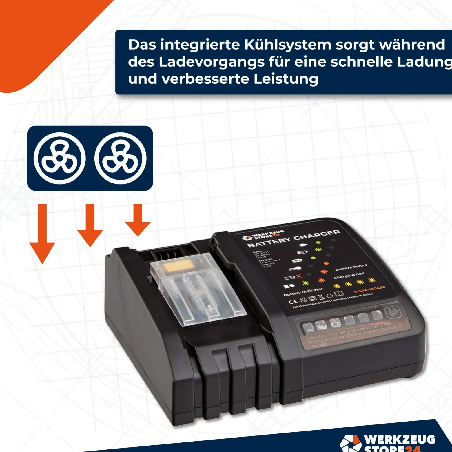 WS24 Akku Starter-Set 18 V / 1x 4,0 Ah Akku + Schnellladegerät