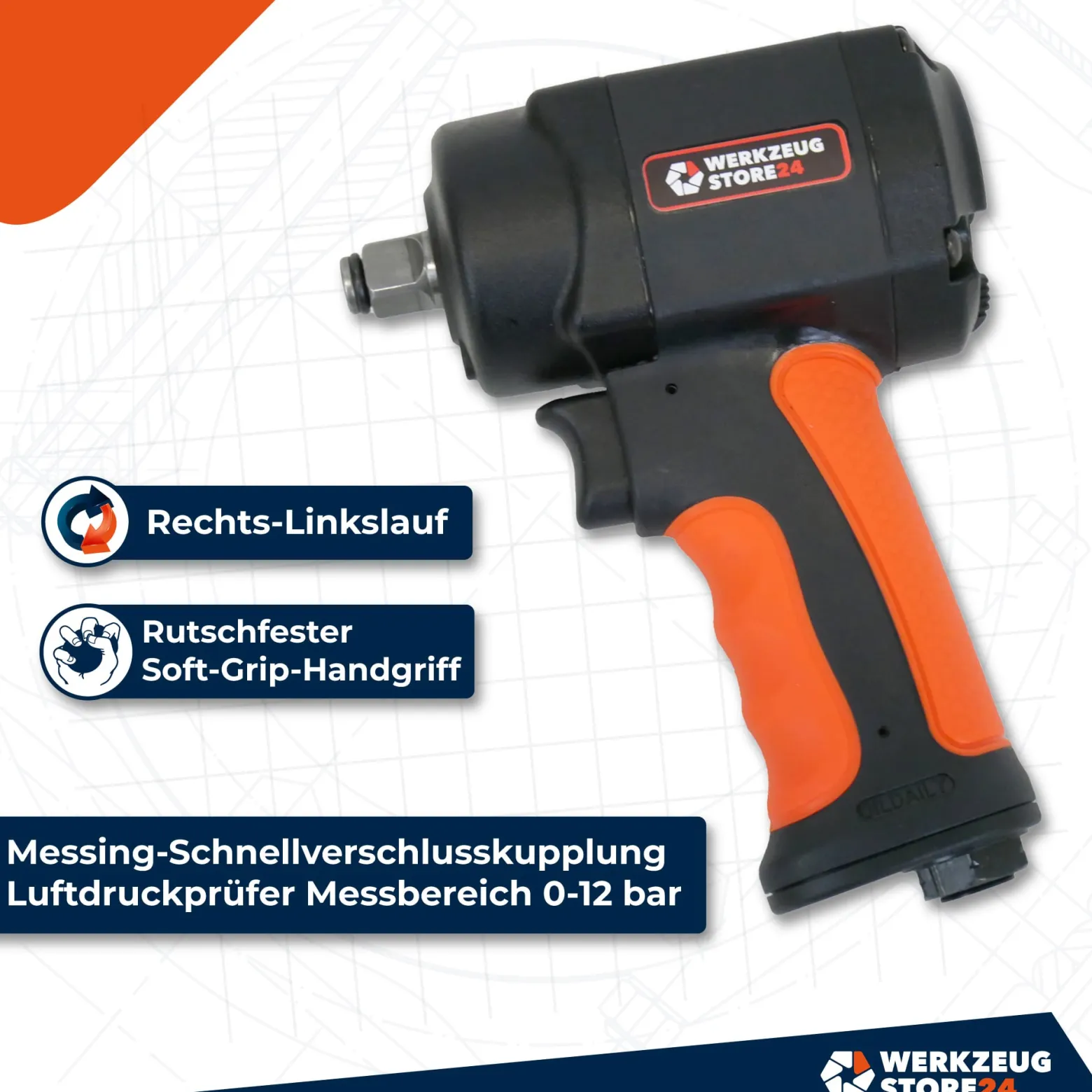 WS24 Druckluft-Schlagschrauber 1/2" mini - WS24-100109