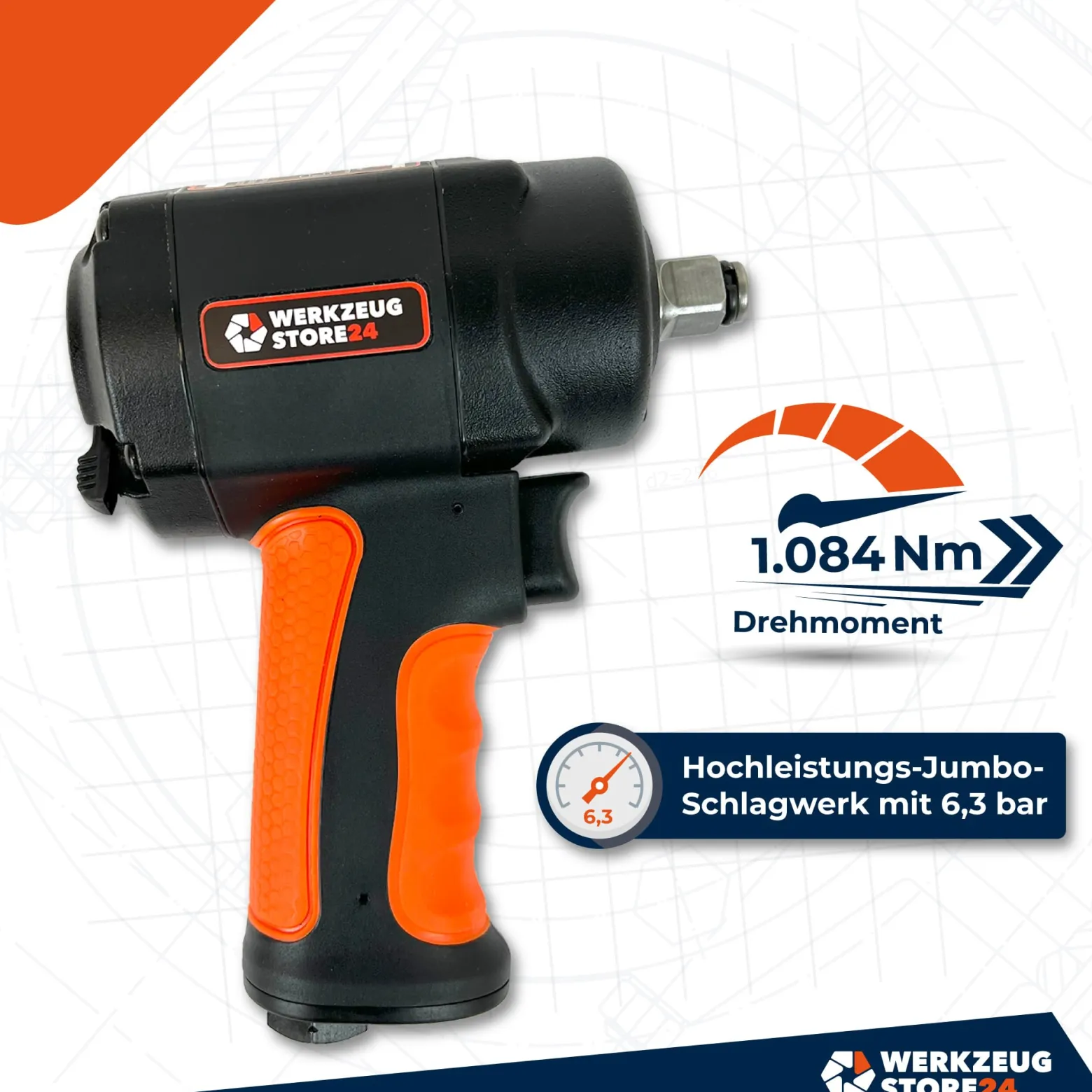 WS24 Druckluft-Schlagschrauber 1/2" mini - WS24-100109
