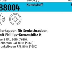 Zierkappe R 88004 f.PH 2x 12/3,5-5 Ku. hellbraun 1000St.