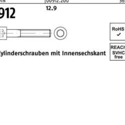 Zylinderschraube DIN 912 Innen-6kt M4x 6 12.9 100 Stück